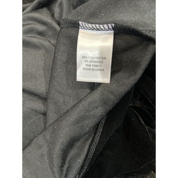 Stretch Black Velour Top Elegant Party Comfort Plus Size 1X Pajamagram - Picture 8 of 8